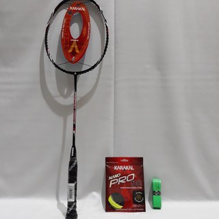 Raket Original Karakal Power Drive Bonus Senar Kaos Badminton