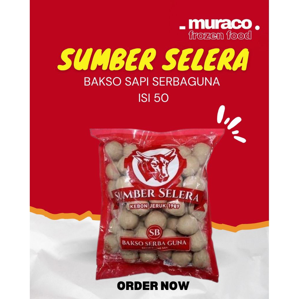

Sumber Selera Bakso Sapi Serbaguna Isi 50 biji 650g