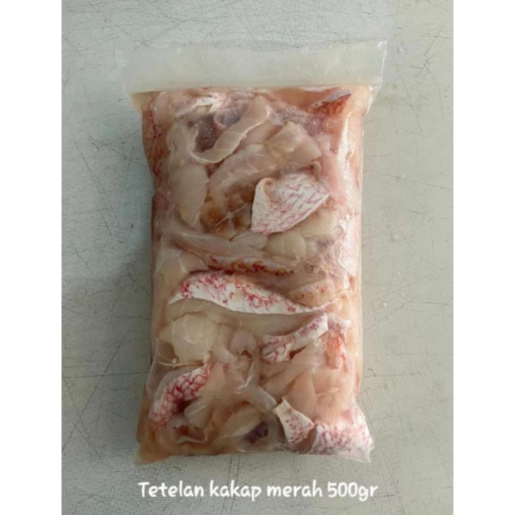 

Tetelan ikan kakap merah 500 gram