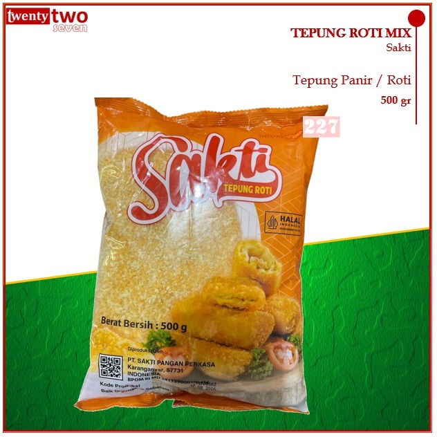 

Sakti Tepung Roti Panir Mix Bread Crum 500 Gr