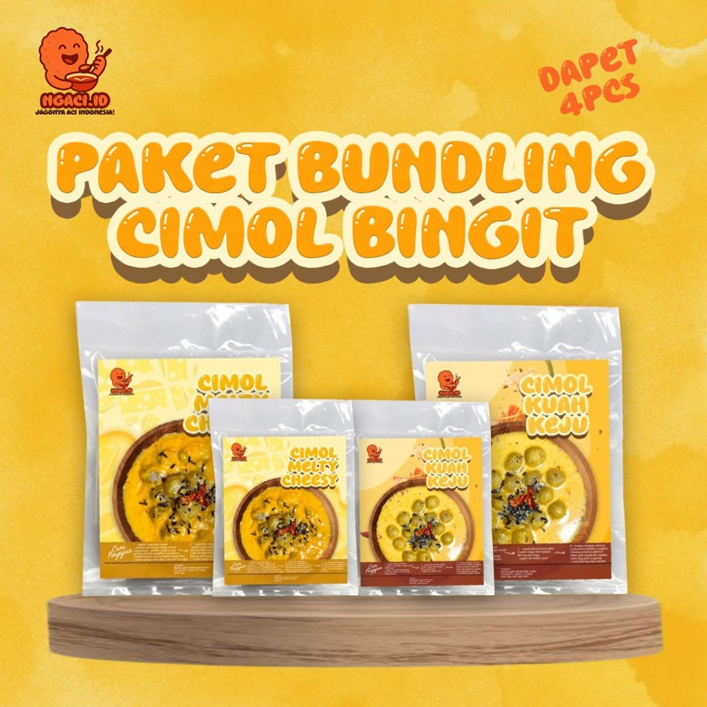 

NGACI Paket Bundling Hemat 4Pcs Cimol Bingit - Ngeju Banget - Creamy - Cheesy - Spicy - Viral