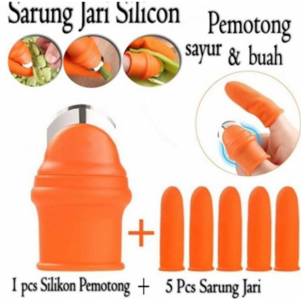 Sarung Jari Pemotong Silikon Jempol Pisau Pengupas Serbaguna
