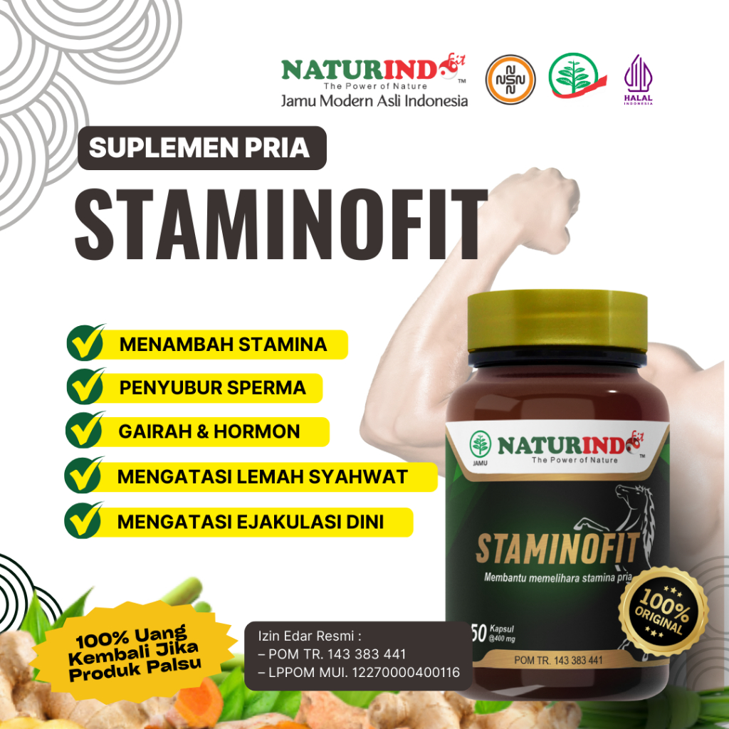 STAMINOFIT Naturindo - Obat Kuat Stamina Pria Tahan Lama Ejakulasi Dini Meningkatkan stamina Herbal