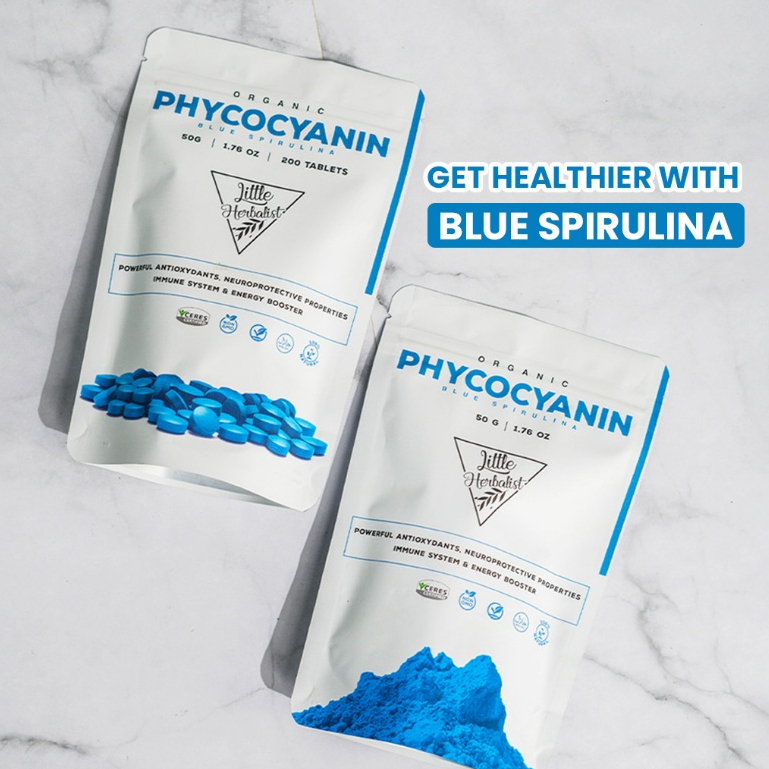 

BLUE- BLUE SPIRULINA TABLET - PHYCOCYANIN TABLET 50 GRAMS (200 TABLET)