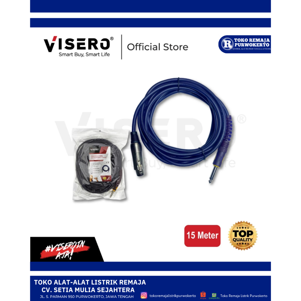 Kabel Mic / Kabel Microphone 15 Meter Visero
