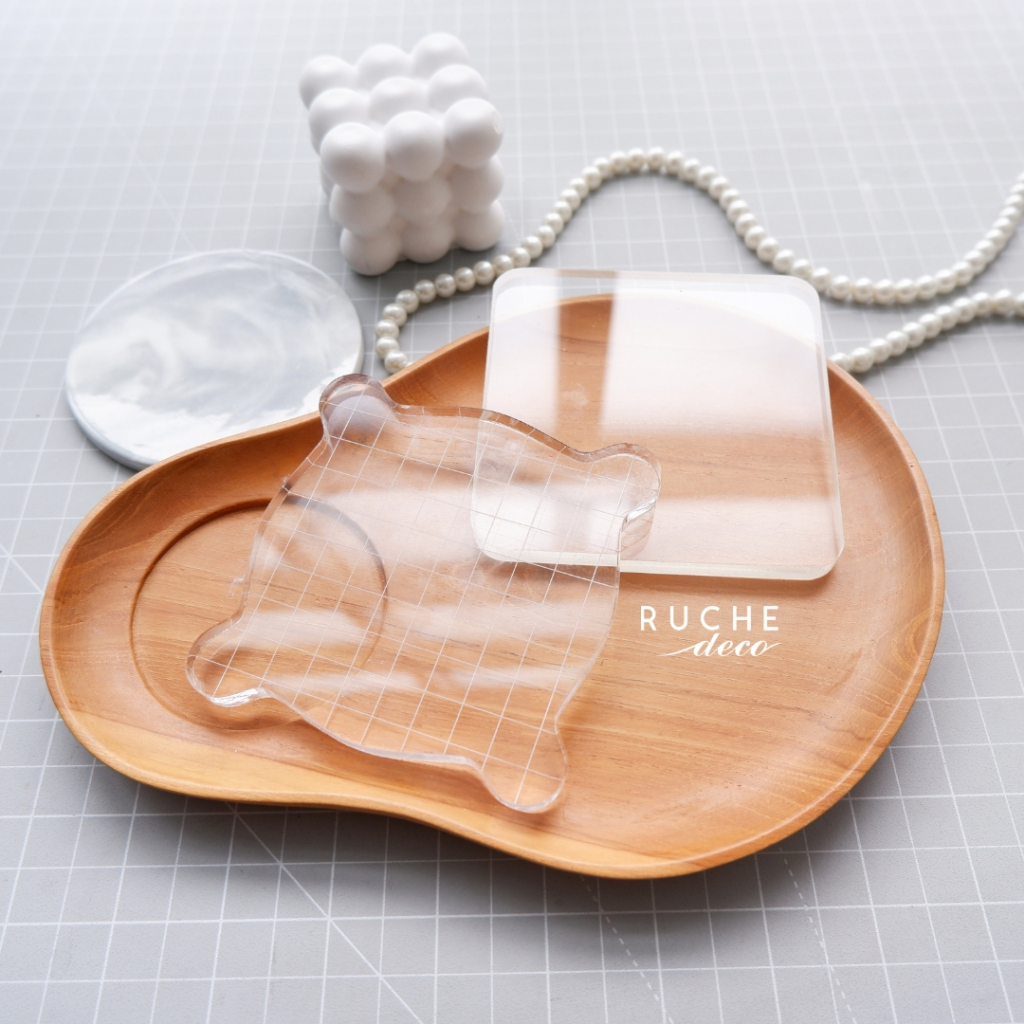 

RUCHE DECO - Acrylic Stamp Pad / Alas Bening untuk Clear Stamp