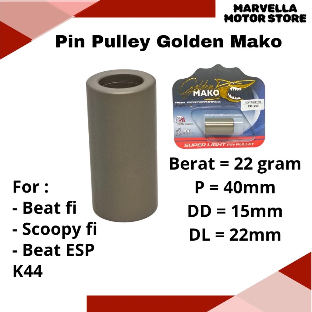 Pin Pulley Golden Mako Superlight Beat Fi KZL Scoopy Fi Beat Esp K44