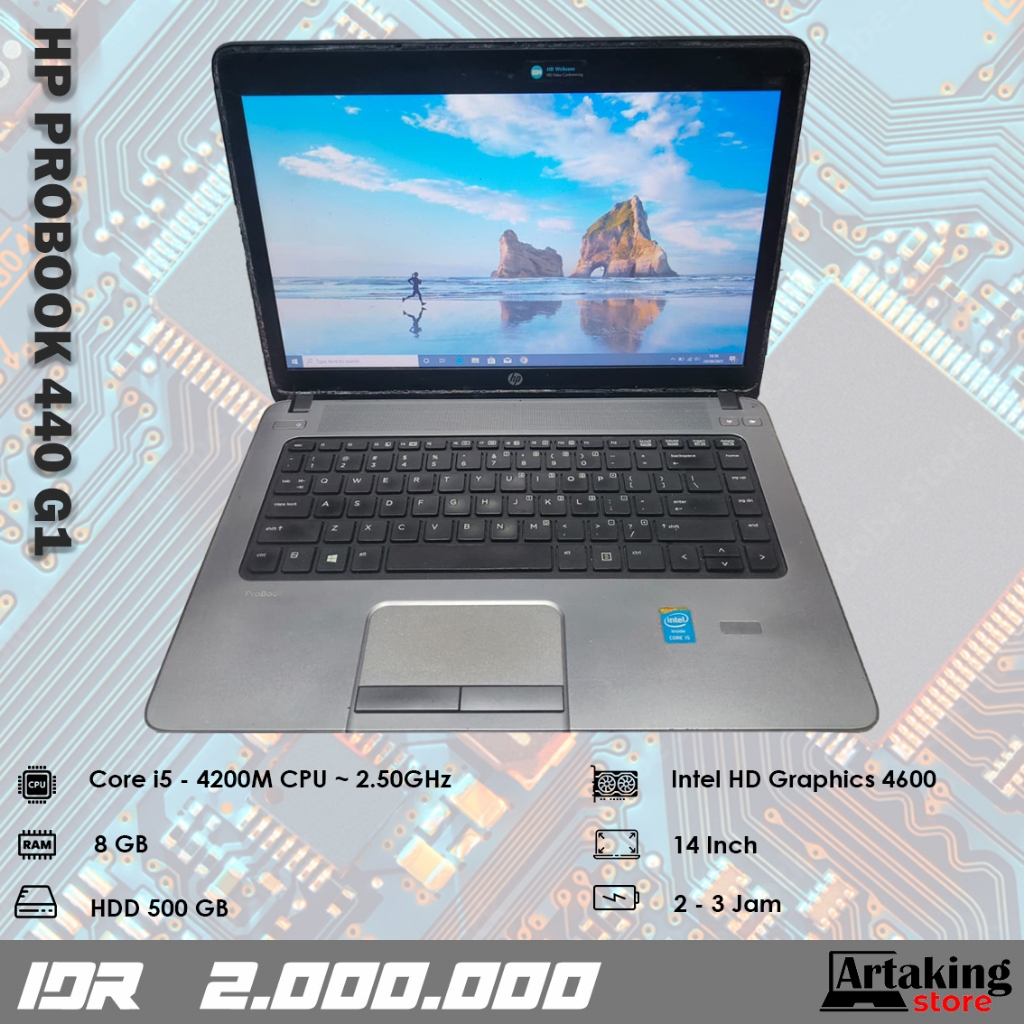Hp Probook 440 G1 - Core i5 - Ram 8 GB - Normal Siap Pakai