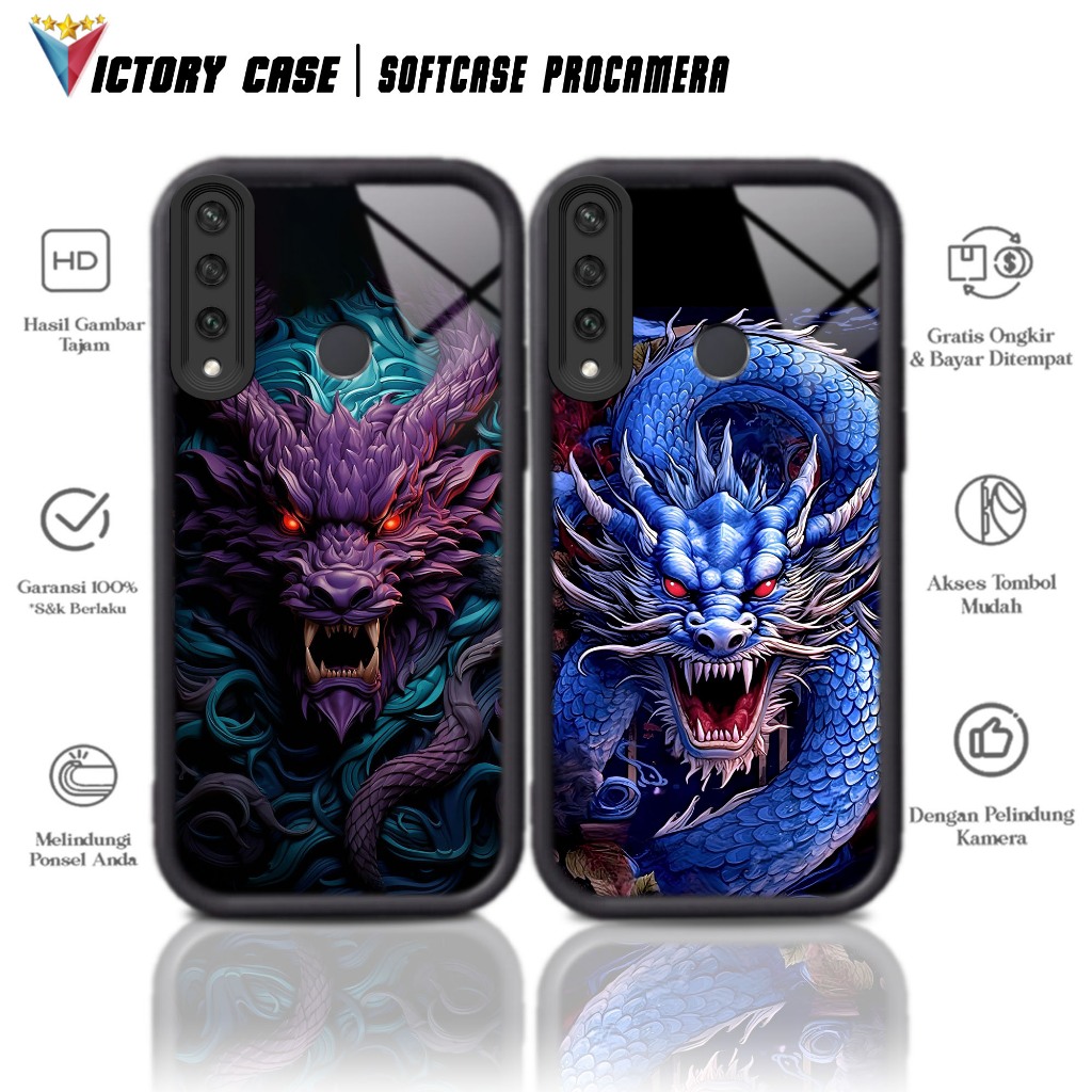 Case Premium Compatible For HUAWEI Y6P 2020 Motif NAGA Casing Softcase Glossy Anti Jamur