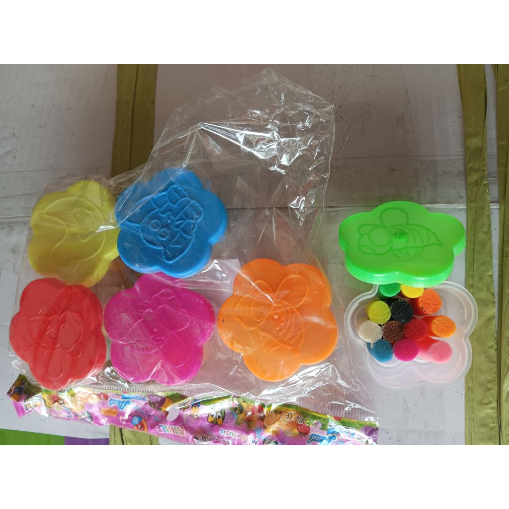 mainan malam plastisin 6pak/mainan plastisin cup cetakan 6pcs