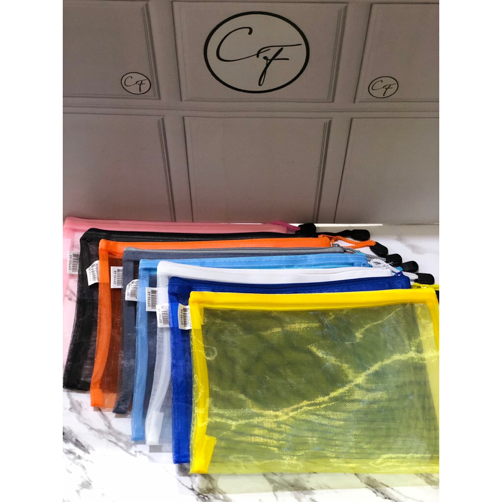

N/A Zipper Bag A5 / Tempat Pensil / Zipper Map / Tas Jaring Resleting / Pouch