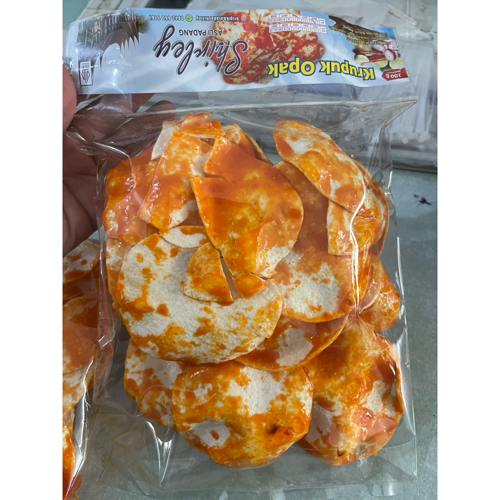 

Opak Balado Shirley Pedas Manis Keripik Padang Shirley