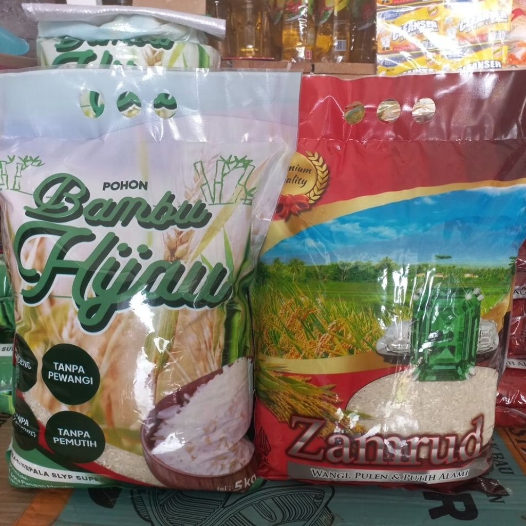 

Beras Kemasan 5kg | Raja Ultima | Beras Raja | Beras Cap Belalang | Beras Bambu Hijau | Beras Zamrud
