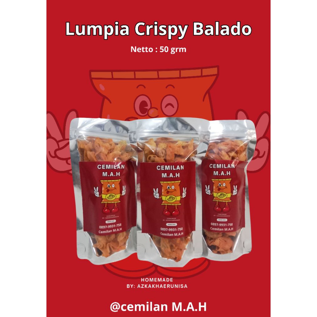

Lumpia Crispy, Lumpia Kering, Cemilan Lumpia, Lumpia Coklat, Lumpia Balado