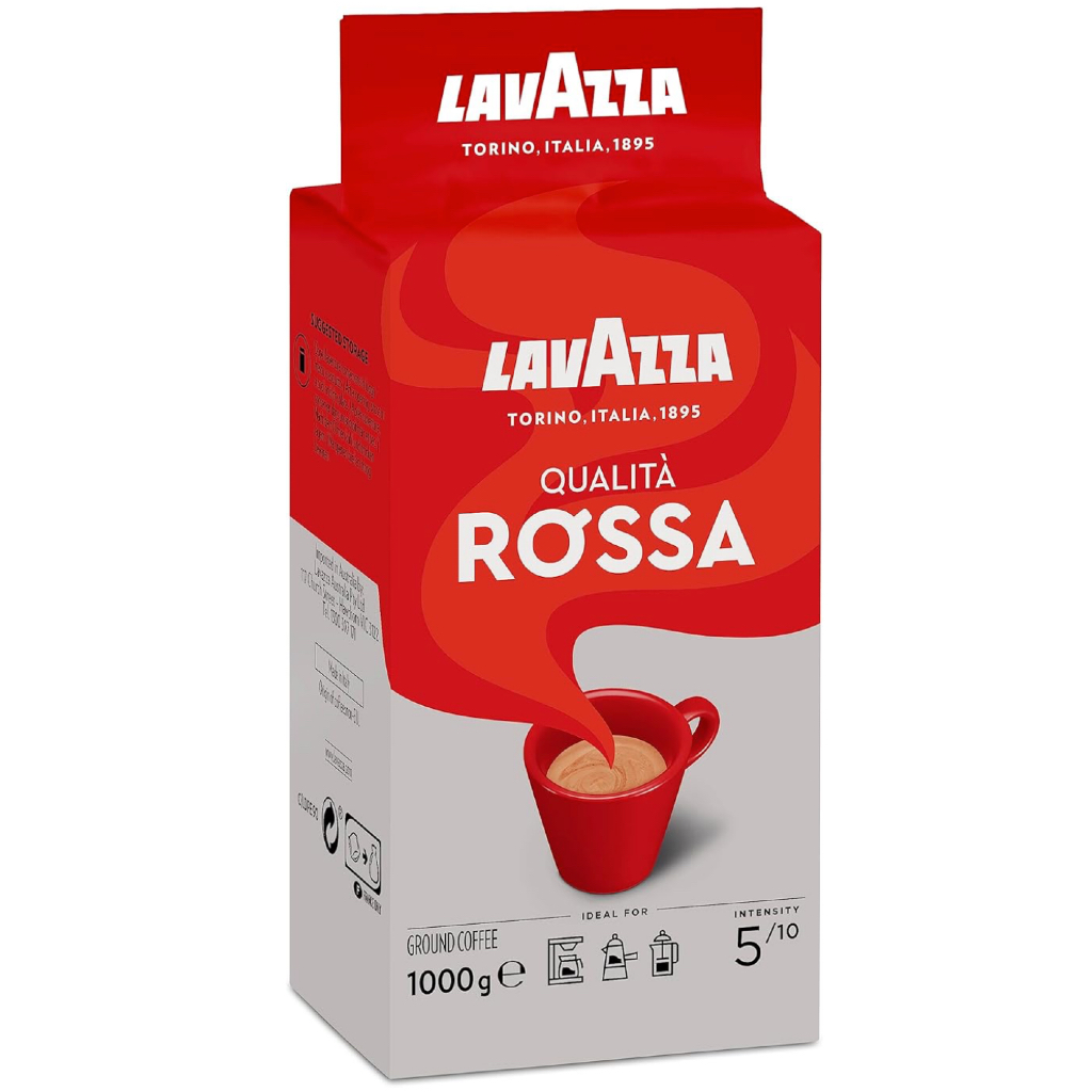 

Lavazza Qualita Rossa 1KG / 1000GR Ground Coffee Medium Roast Notes of Chocolate and Dried Fruits