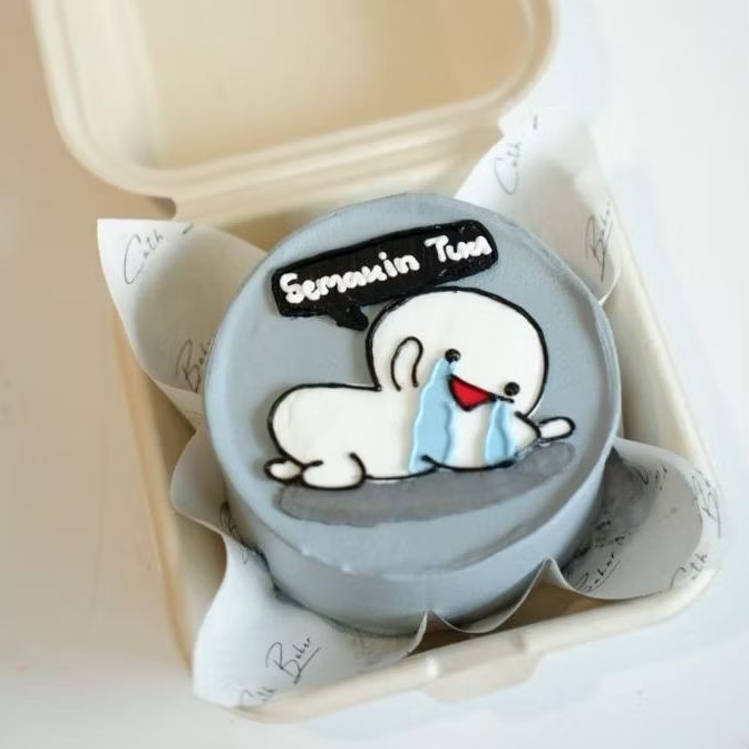 Bento Cake Pentol Cry / Korean Cake Fresh Cream Cake - Kue Ulang Tahun