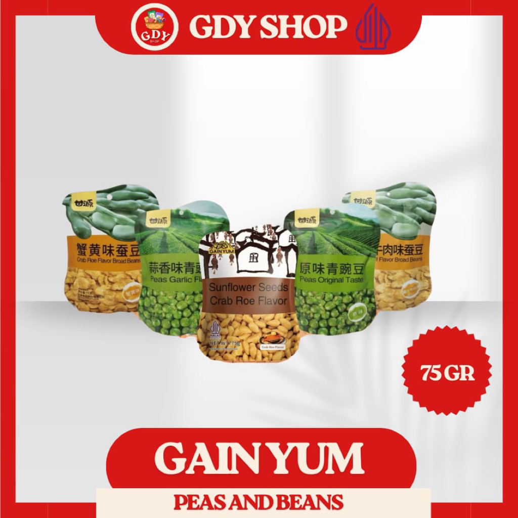 

Gan Yuan Cemilan Kacang Rasa Crab Roe Flavour | Peas Ori | Sunflower Seed