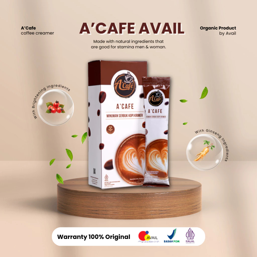 

Kopi Avail A'Cafe Avail Stamina Pria & Wanita Original 100%