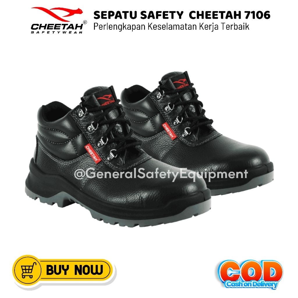 Sepatu Safety Cheetah 7106 Original 100% / Sepatu Kerja Cheetah / Safety Shoes Cheetah 7106 SNI
