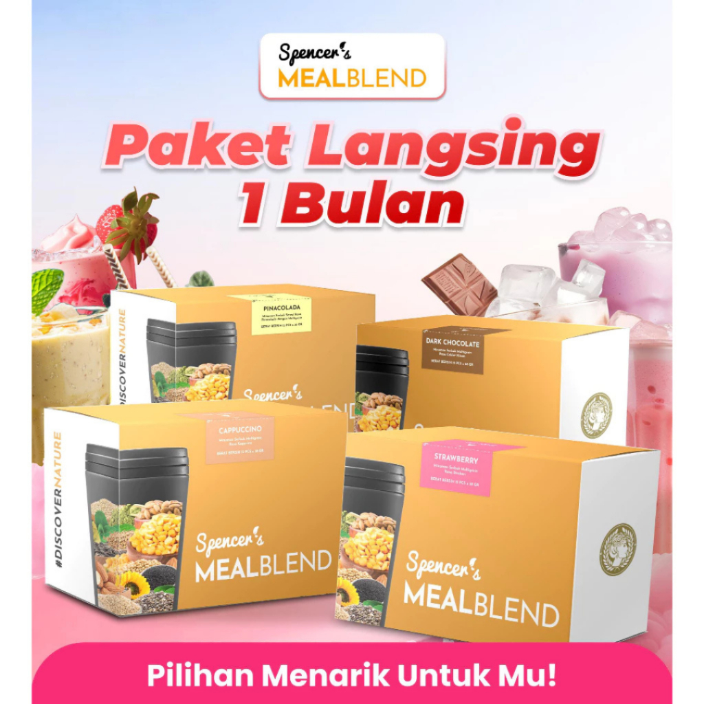 

[PAKET 4 BOX All Varian] spencer meal blend | sereal diet pengganti makan | sarapan pagi sehat