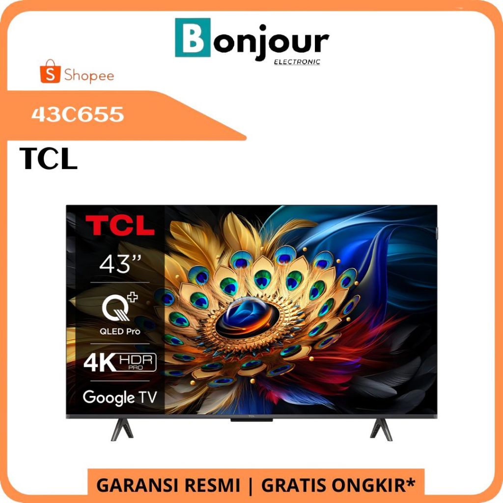 Smart TV TCL 43 Inch Qled Pro TCL 43C655 4K UHD Google TV 43Inch C655