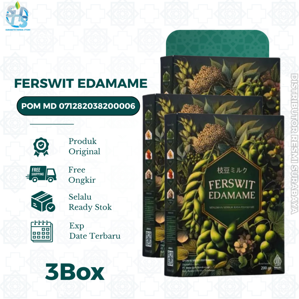 

Ferswit Edamame Paket 3Box Susu Bubuk Edamame Jepang Murni Untuk Masalah Tulang & Nyeri Sendi Asli