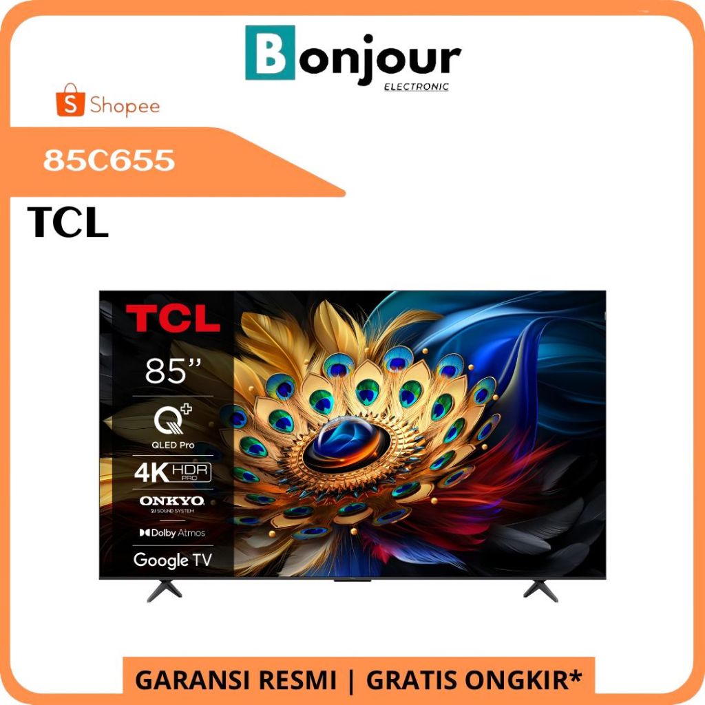 Smart TV TCL 85 Inch Qled Pro TCL 85C655 4K UHD Google TV 85Inch C655