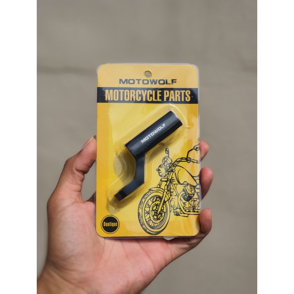 Braket Lampu Tembak Motor - Braket Holder Handphone Motor type Stang - Braket Motowolf Original