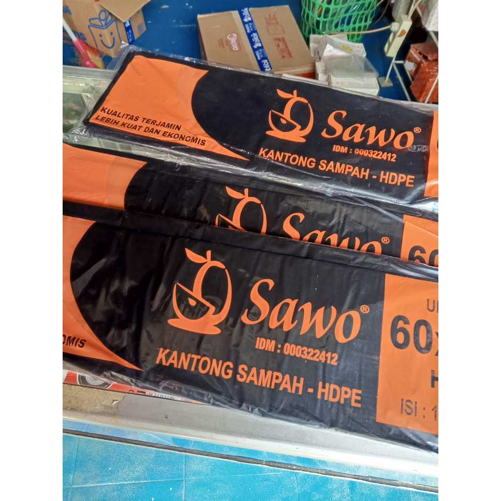 Kantong Plastik Sampah HDPE 0.4 Micron Isi 10 Lembar ukuran 60 x 100