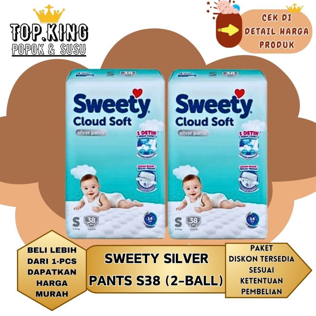 {POPOK MURAH} 2-BALL SWEETY SILVER PANTS/S38/M32/L28 XL24/XXL22 /top.kingg