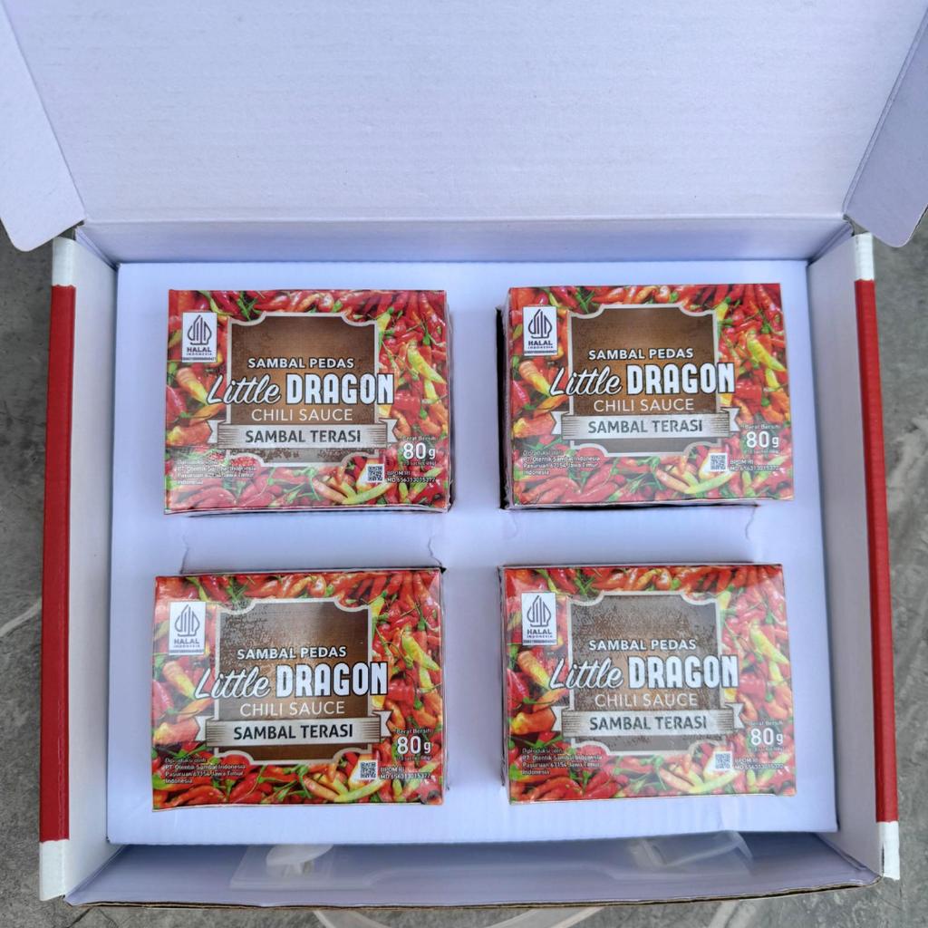 

Little Dragon Chili Gift Bag 4 Box Sambal Terasi