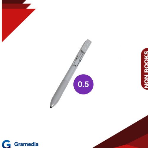

Gramedia Medan - Gelpen Estudee Sora 0.5 Ink Black - Grey Egp-242