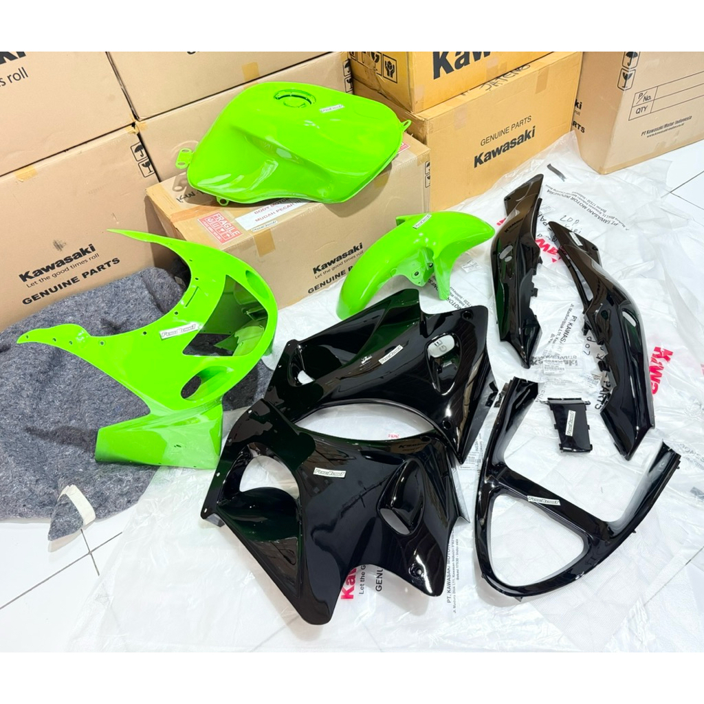 COVER BODI BODY SET FULSET TENGKI TANGKI HIJAU MUDA NINJA RR OLD SE GEN 2 ORIGINAL