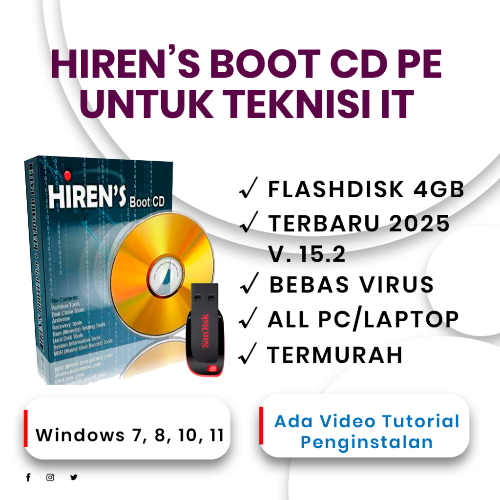 Hiren’s BootCD PE Terbaru – USB Bootable | Solusi Windows Error, Reset Password, Recovery