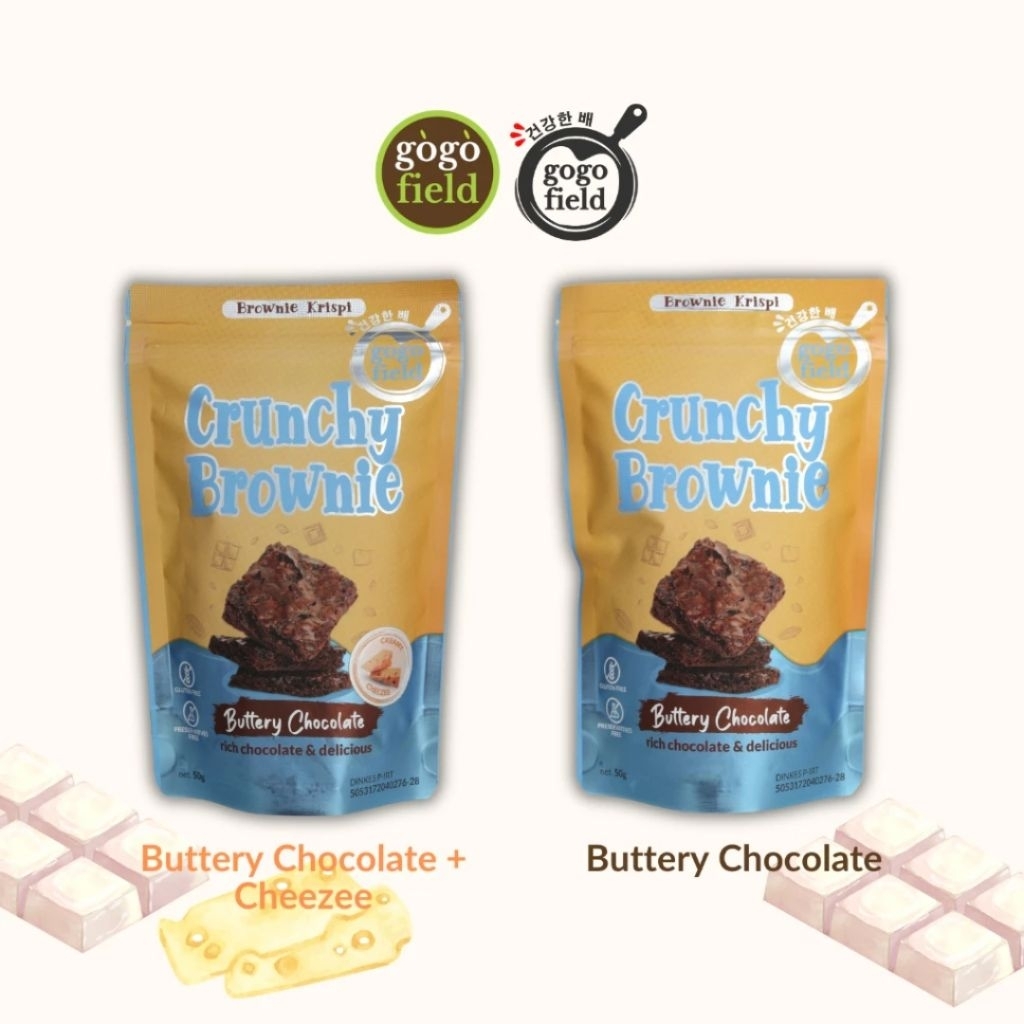 

GogoField Crunchy Brownie 50g | Cemilan Snack Brownies Krispi