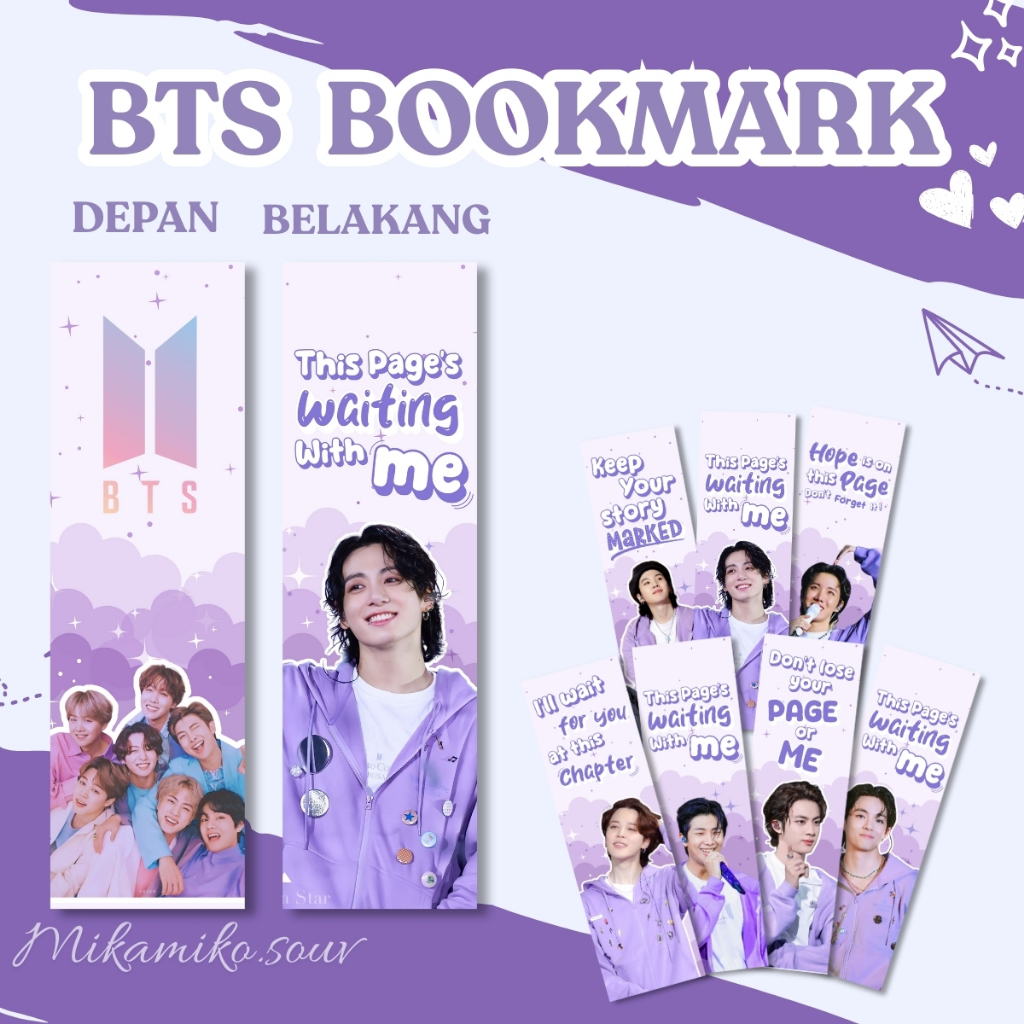 

Bookmark BTS Kpop Aesthetic | Merchandise BTS Yet To Come Army 2 Sisi Kertas Tebal Freebies Koleksi ARMY