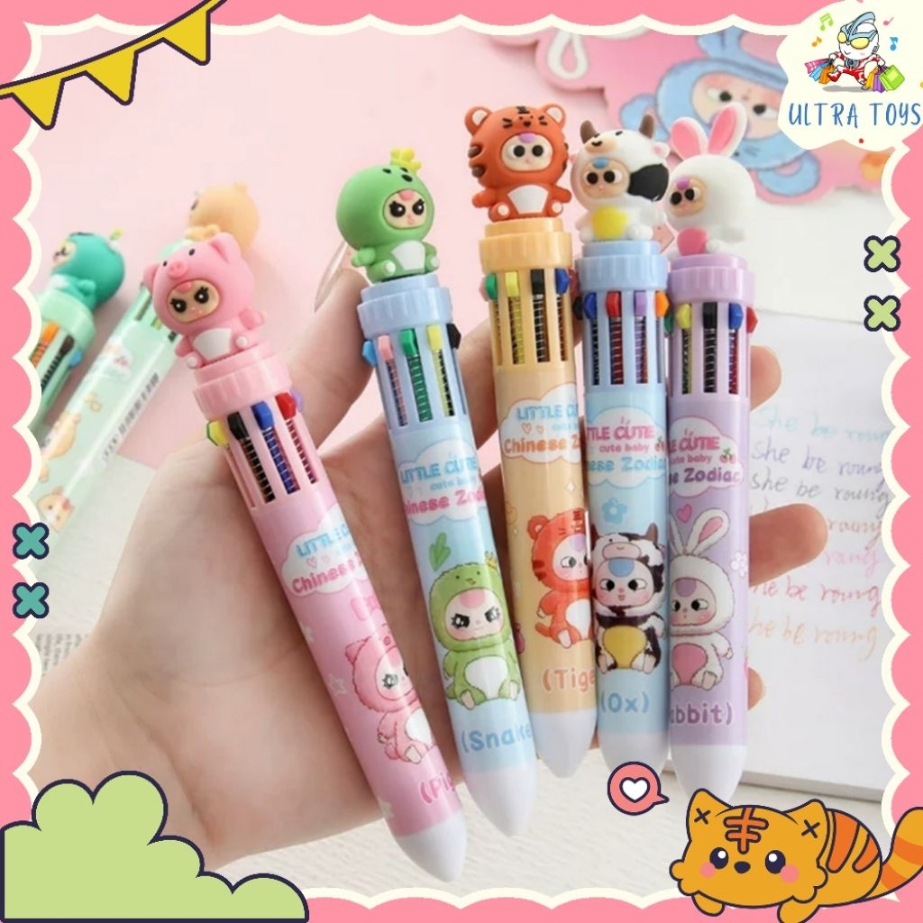 

[ULTRATOYS] PULPEN BABY THREE 10 WARNA SHIO CHINESE ZODIAC