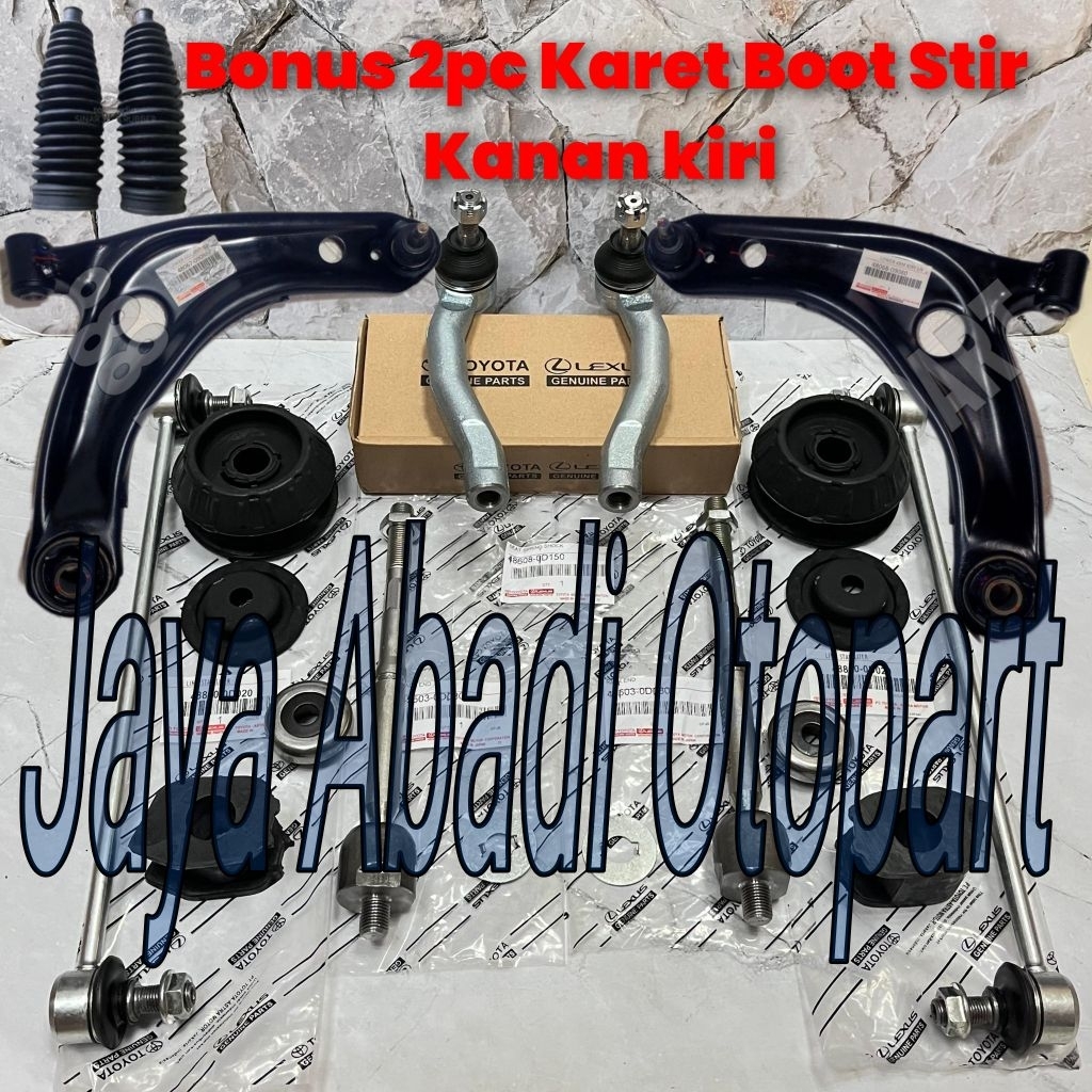 Paketan Hemat Kaki Kaki Toyota Yaris New Vios Gen 2 2007-2013 18pc Lower Arm Set Tie Rod End Long Ti