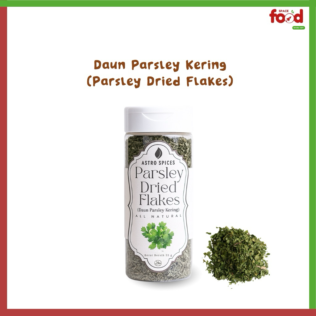 

Parsley Dried Flakes/Daun Parsley Kering/Bumbu Dapur Parsley/Daun Parsley Astrospices 55 Gram