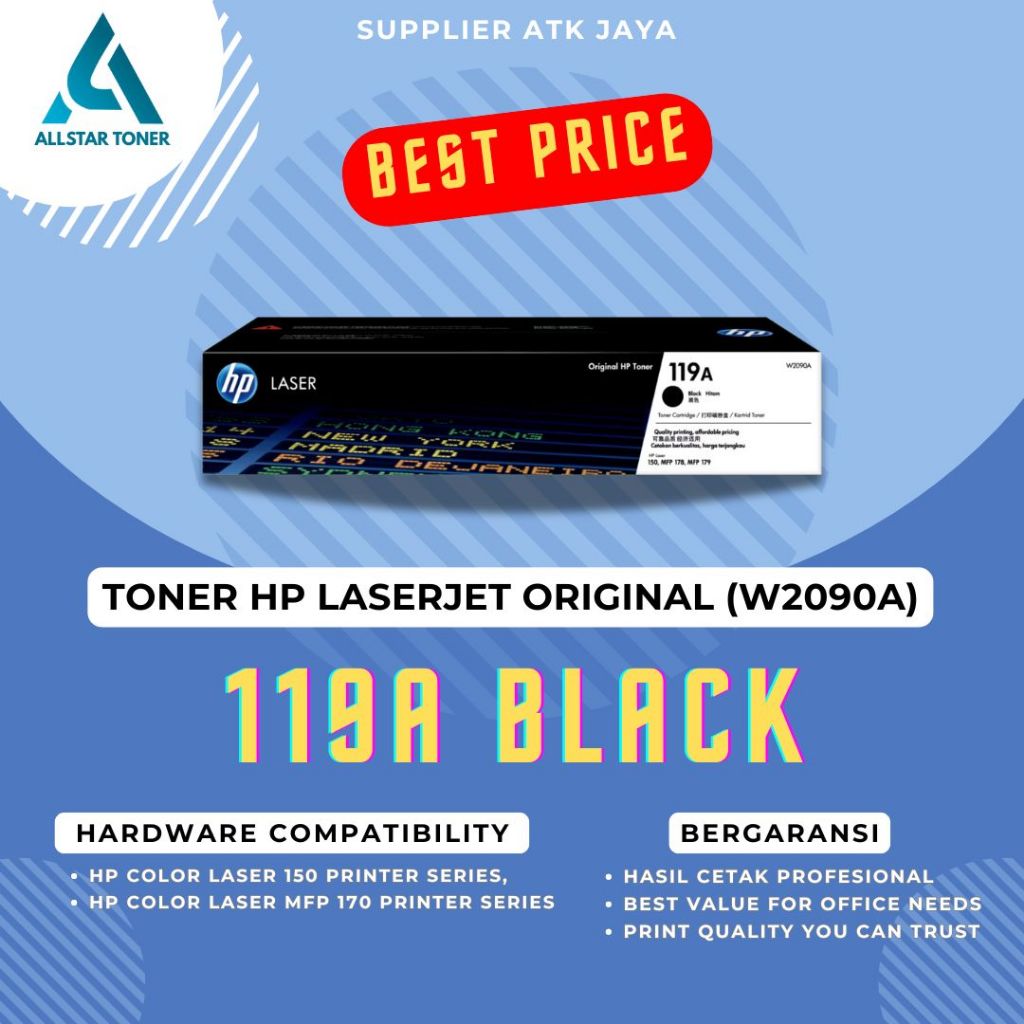 Toner Laserjet HP 119A (W2090A) Black Cartridge Original