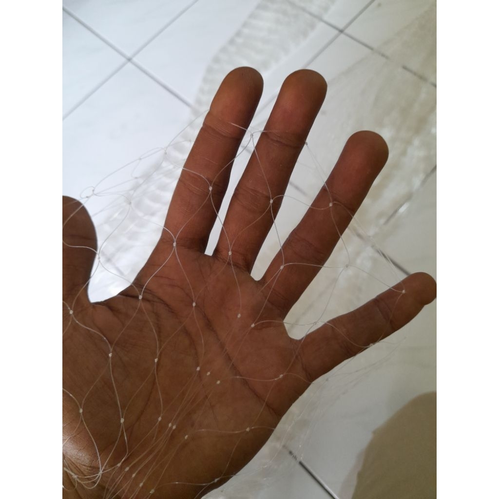Daun jala ikan lobang 2" senar 0,40 panjang daun jala 3,5 meter d jamin daun jala full kembang tanpa