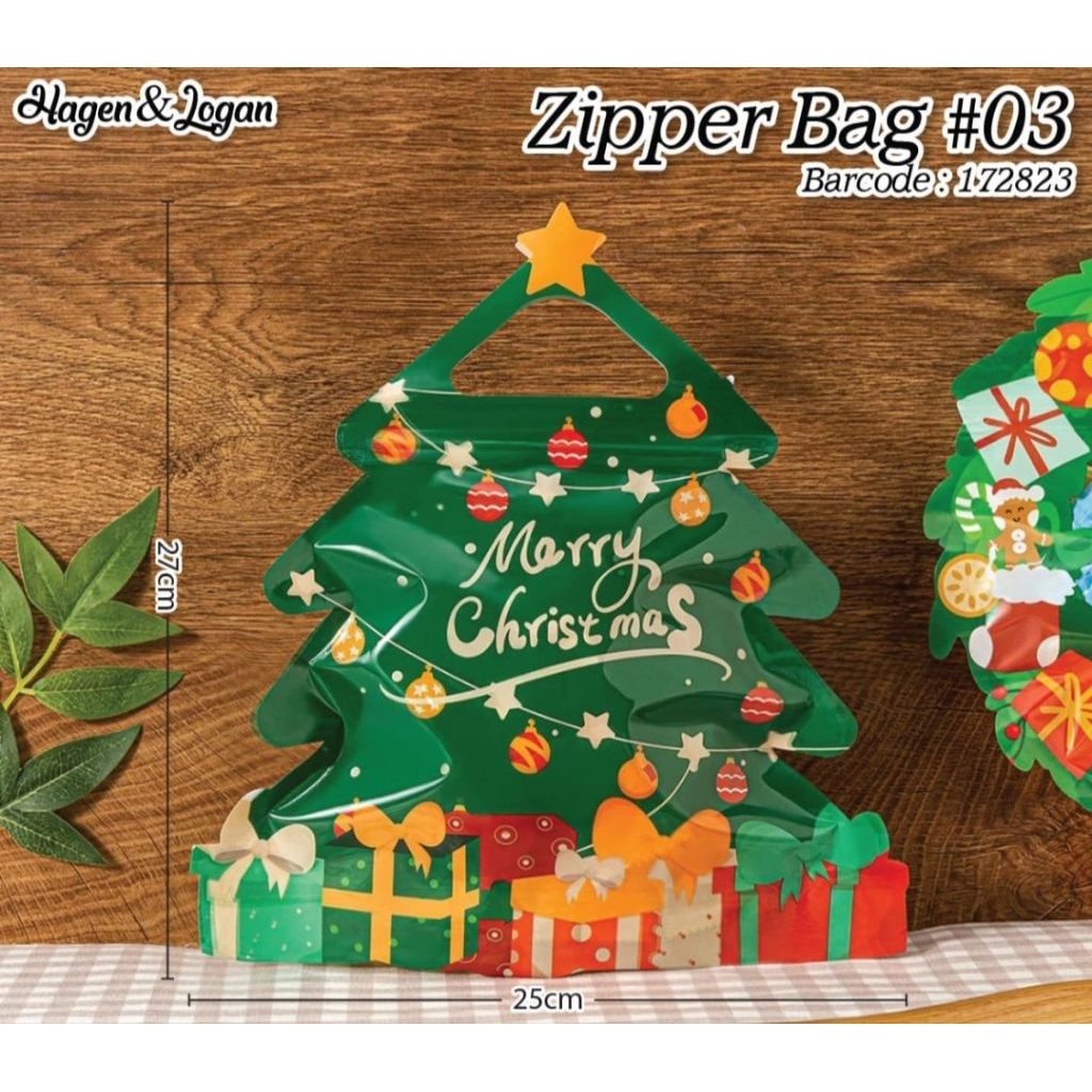 

ZIPPER GOODIE BAG TAS HADIAH SOVENIR NATAL /XMAS / CHRISTMAS
