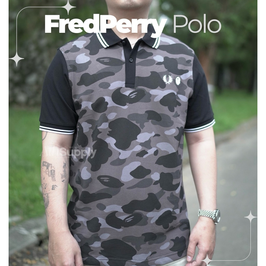Fred Perry X Bape Polo SS23 100% Original