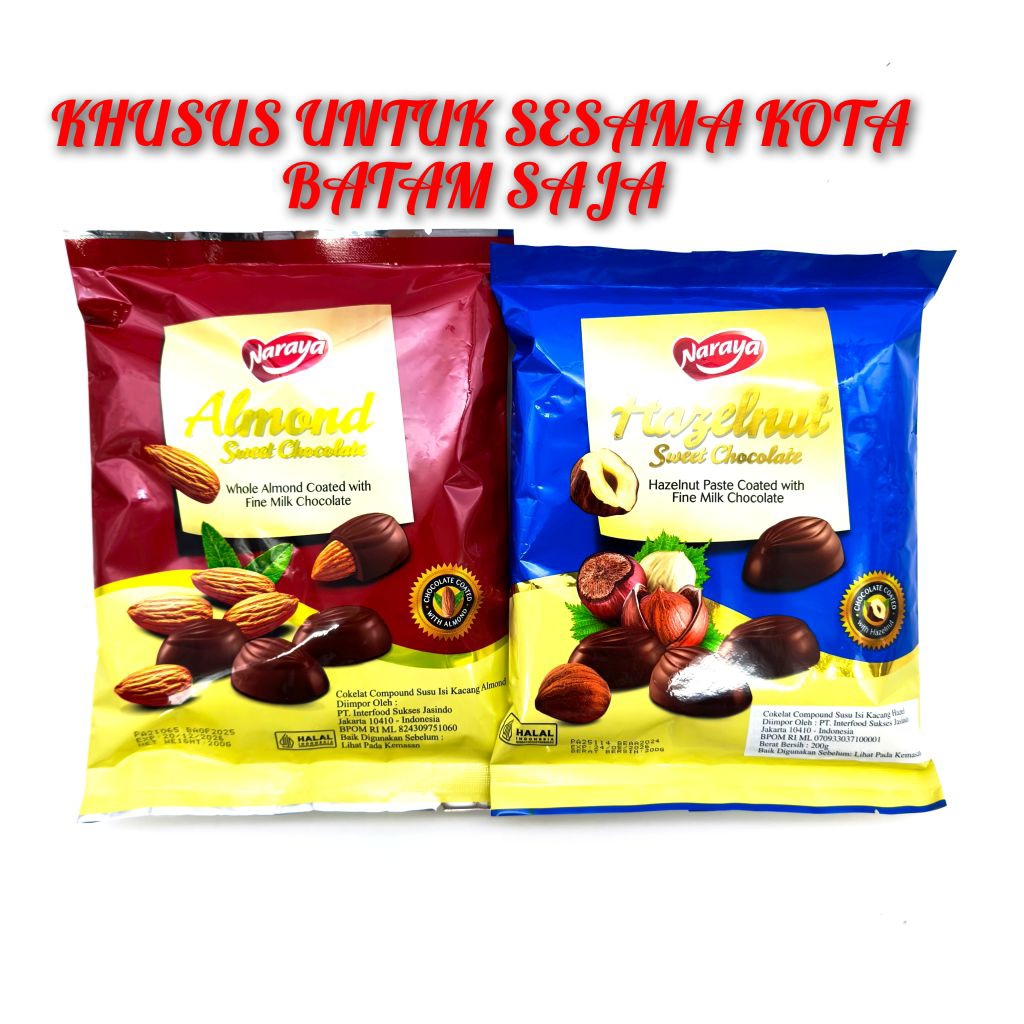 

Naraya Almond/Hazelnut Sweet Chocolate 200 gram