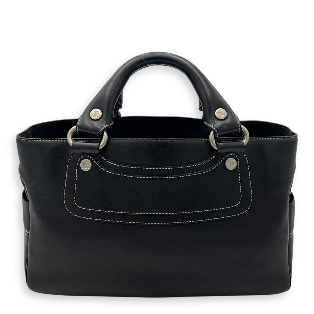 Celine Boogie Black Top Handle Bag in Calfskin PRELOVED