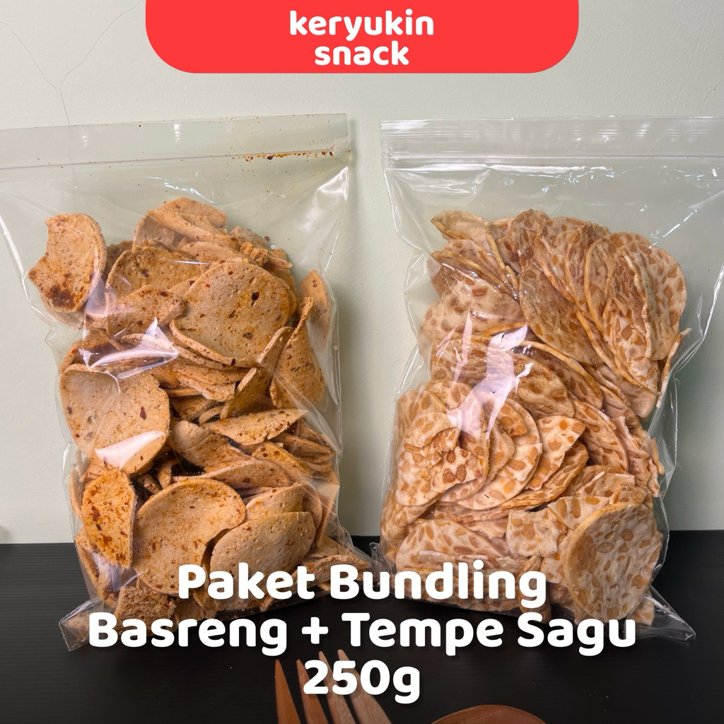 

PROMO PAKET BUNDLING Basreng Pedas Daun Jeruk + Tempe Sagu 250g Cemilan Renyah Gurih Bikin Nagih