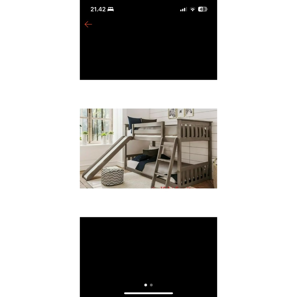 Ranjang tingkat perosotan kayu jati