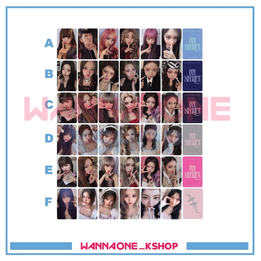 photocard IVE Secret album pob