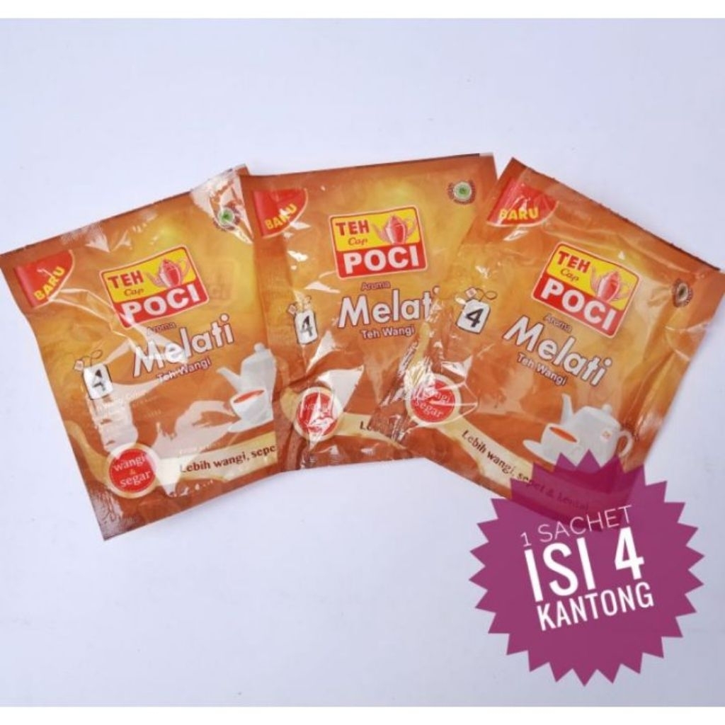 

Paket hemat 36 Sachet Teh Cap POCI Aroma Melati Kemasan Renceng