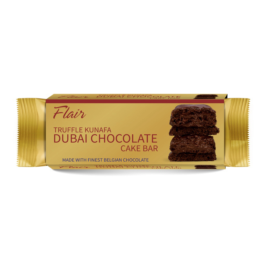 

Flair Truffle Kunafa & Pistachio Kunafa Dubai Chocolate Cake Bar 55gr